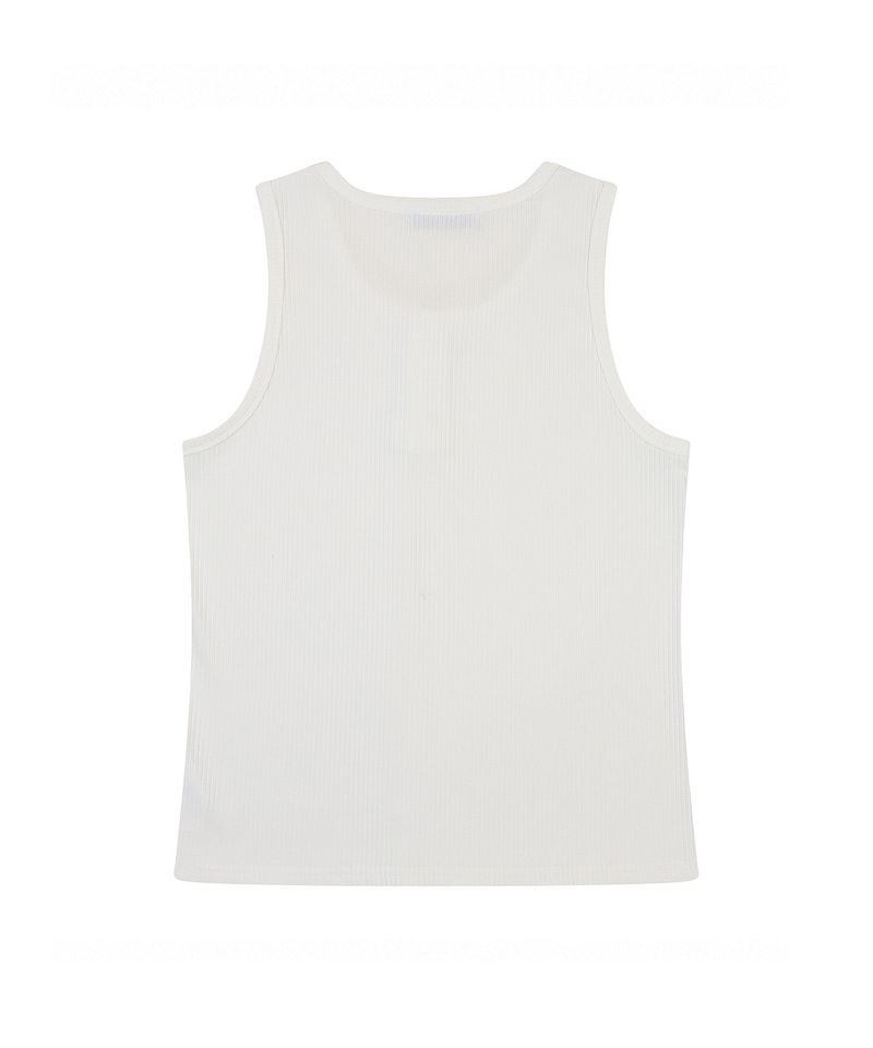 lento henley ribbed sleeveless ivory