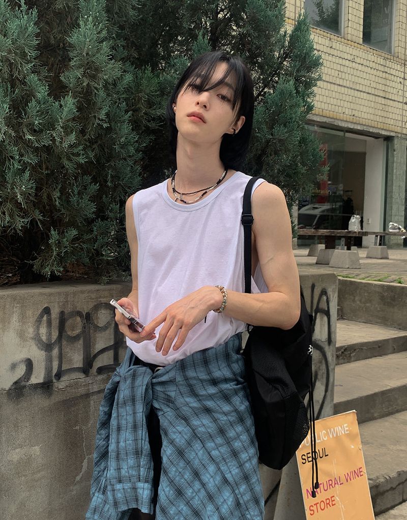 2PLAN（ツープラン）の「ロックフィッシュオーバーフィット袖なし (3 color)（Tops）」