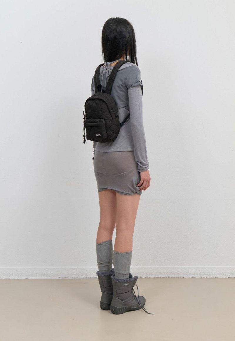Halter Strap Long Sleeve / Grey