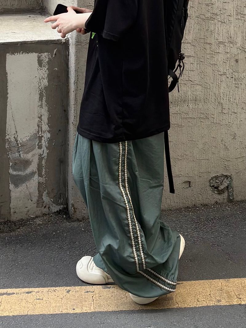ethnic track nylon pants