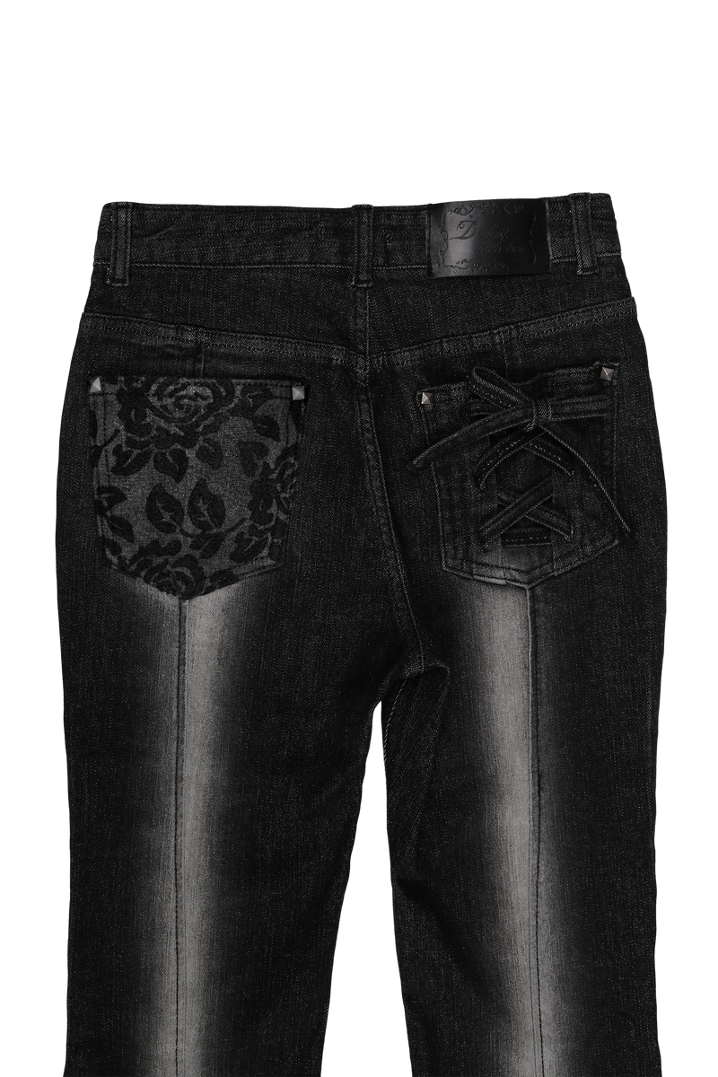 CORSET HIGHLIGHT BOOTS CUT DENIM #NOIR