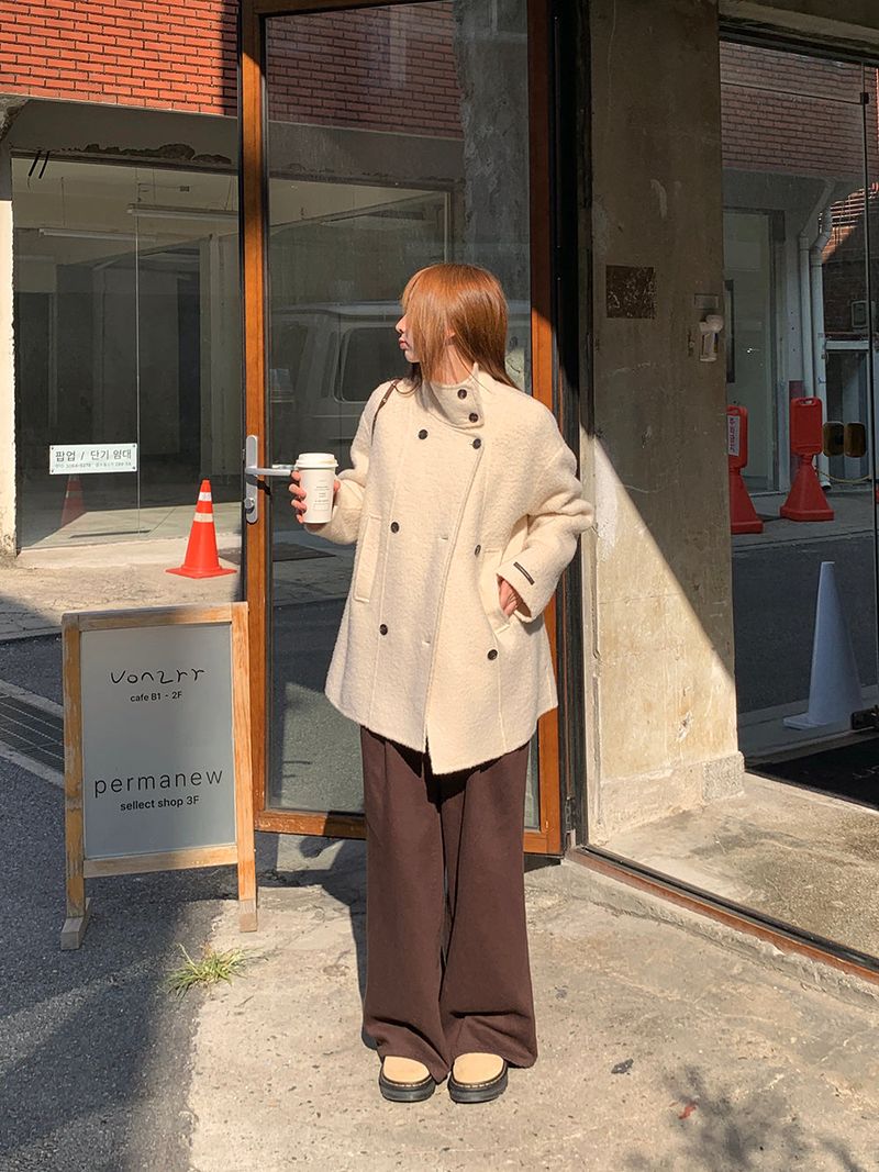 [MADE] KYLIE WOOL ALPACA HANDMADE HALF DOUBLE COAT