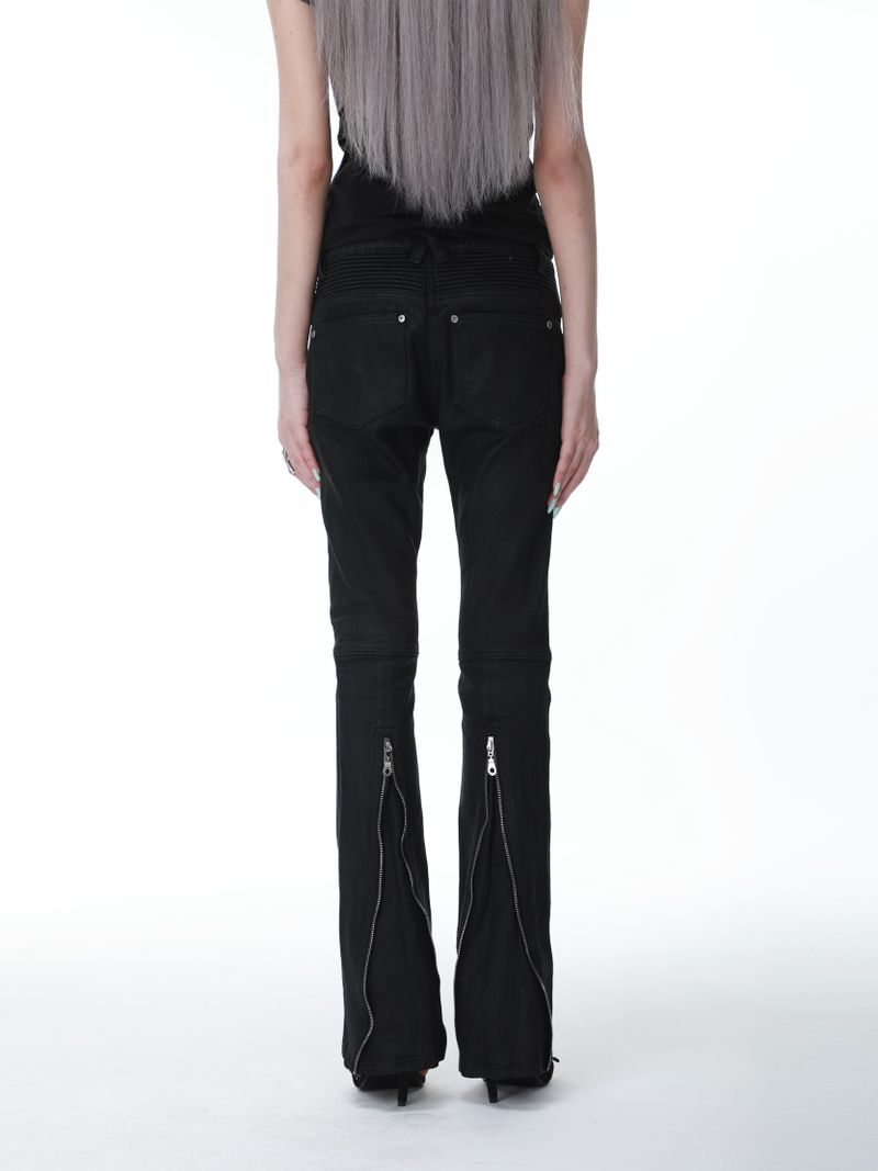 SEXXDEVIL Waxed Zip Skinny Denim