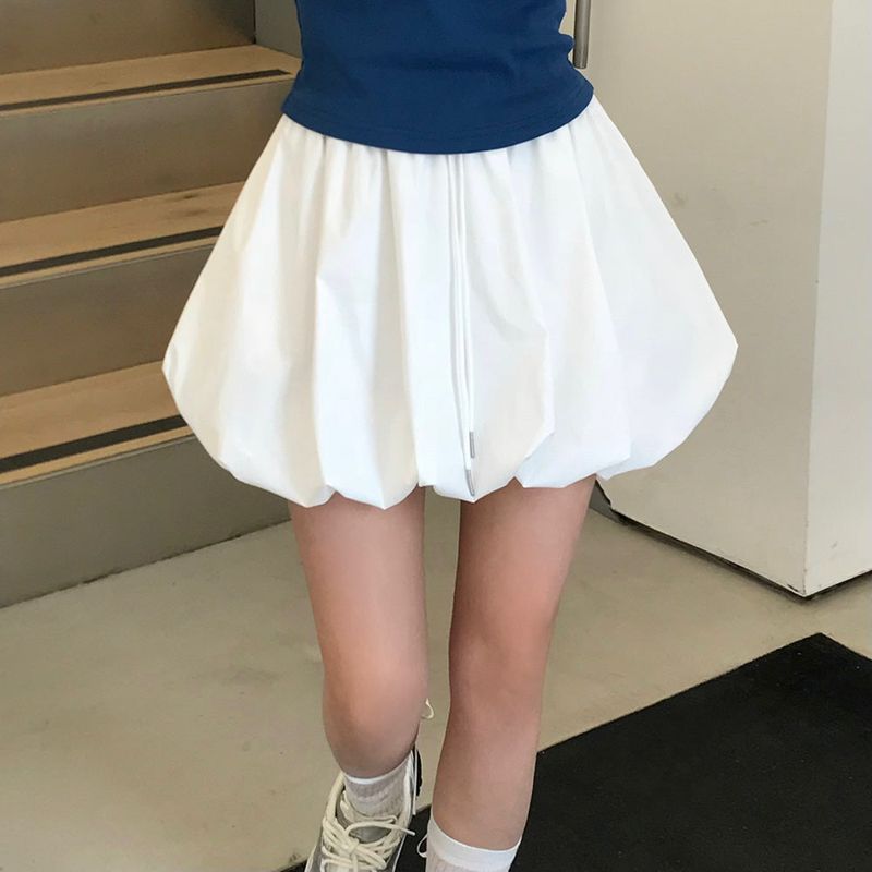 [MADE/3color] Dive, pumpkin fluffy miniskirt