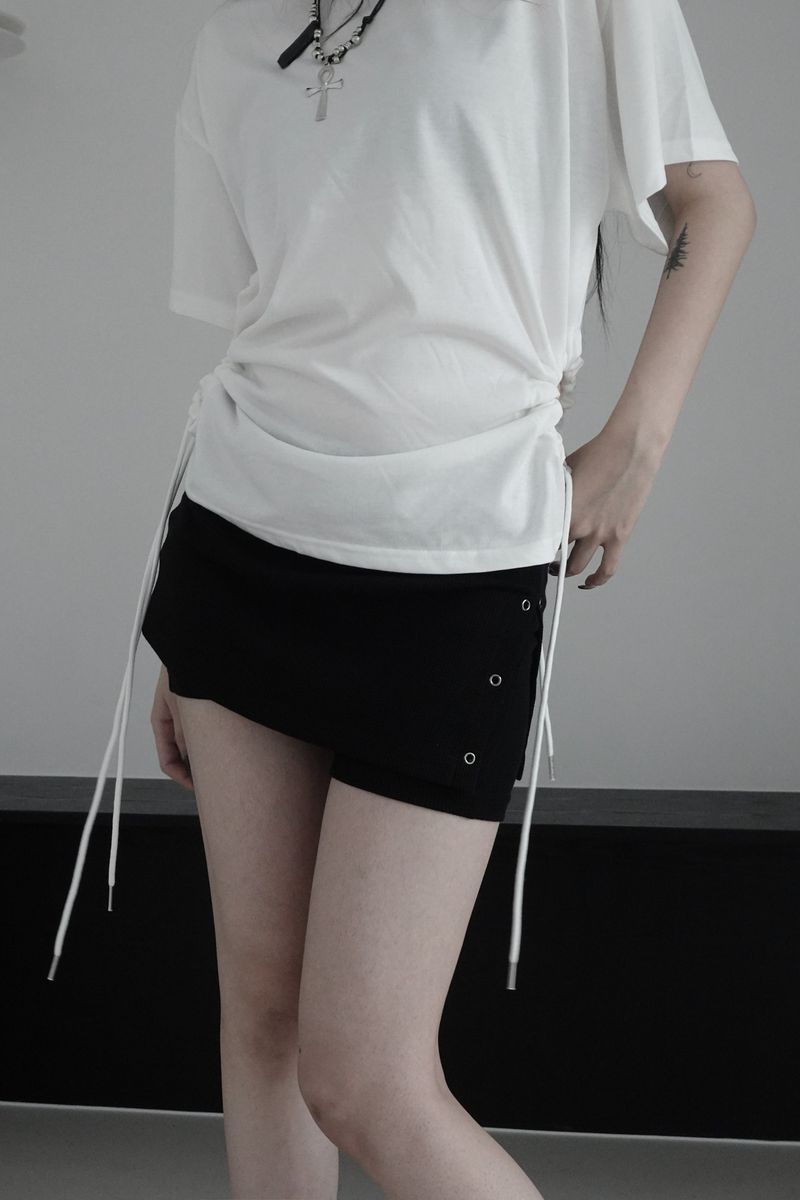 eyelet waffle shorts (2color)