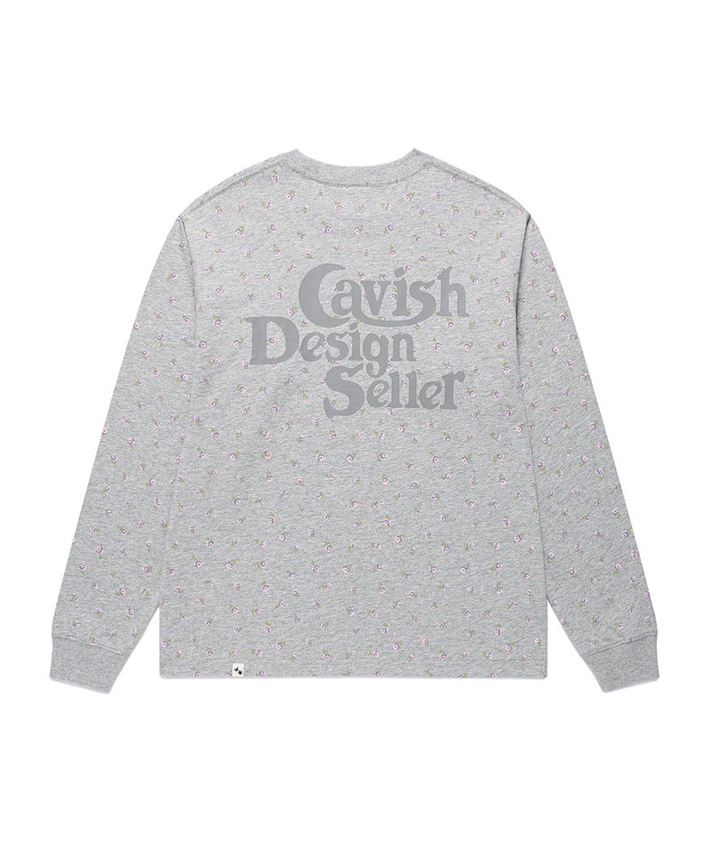 FLOWER SELLER LOGO LS TEE GREY(PURPLE)(CV2GSUT551A)