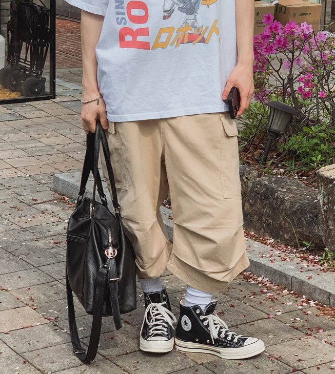 Reason Bermuda Pintuck Cargo Pants