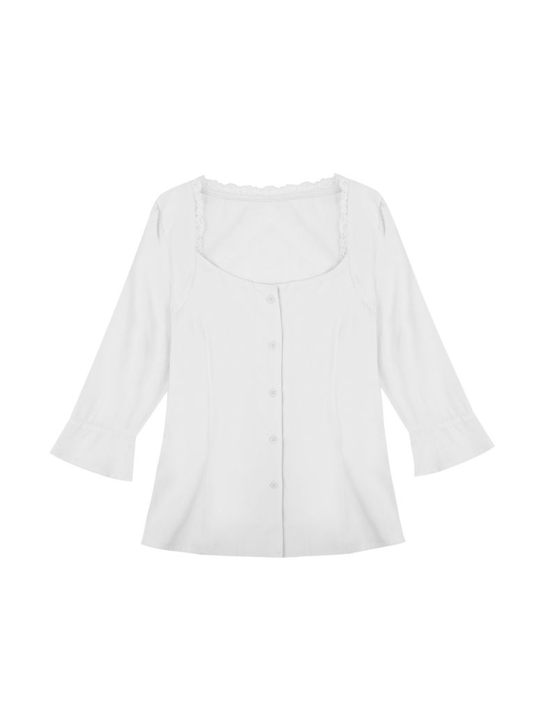 Mabel Lace Square-Neck Blouse (3 colors)