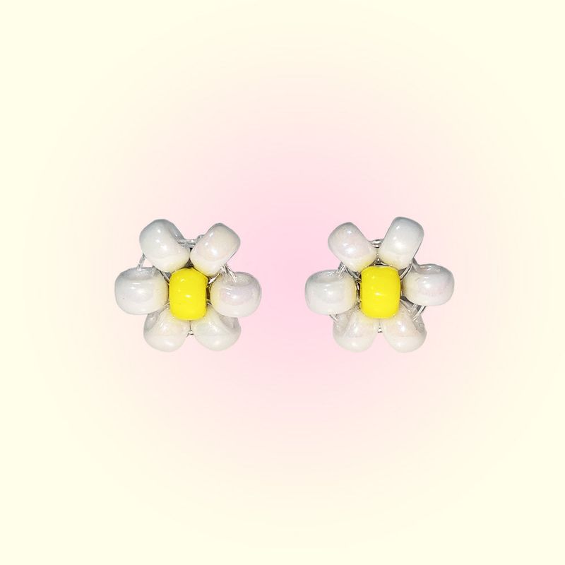 [MADE]Daisy Flower Beads Earing