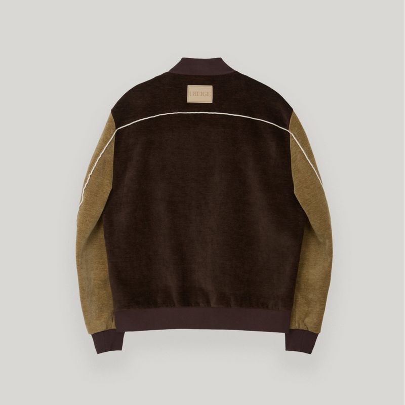 Brown/Camel Two Tone Varsity Jacket