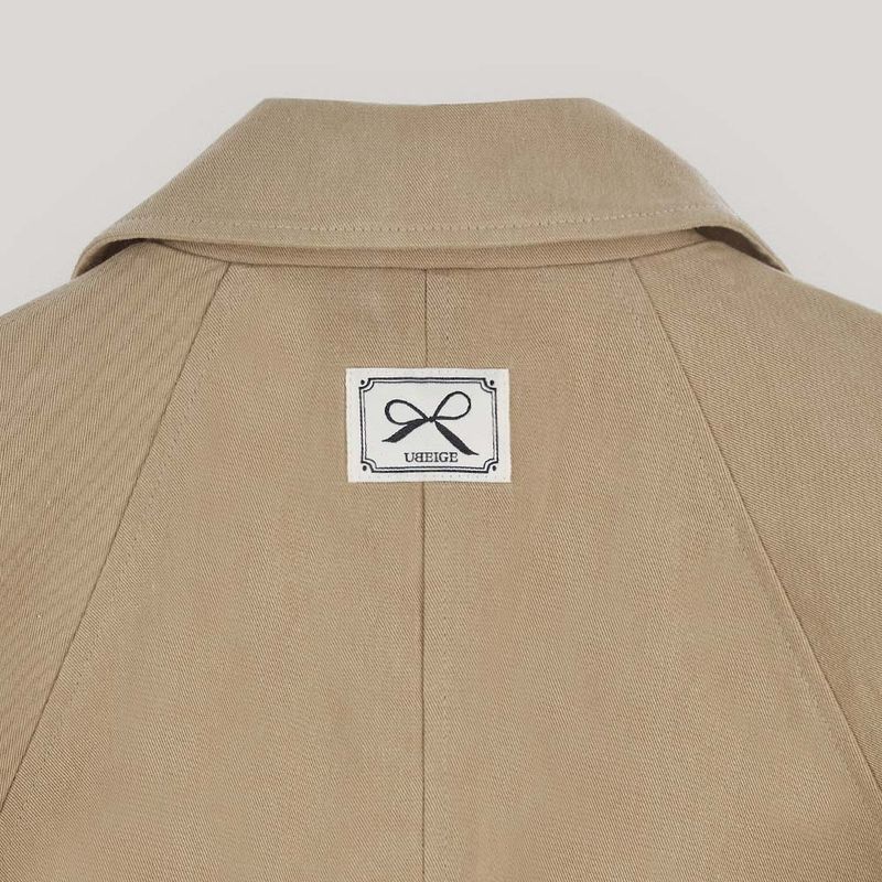 Beige Trench Half Coat