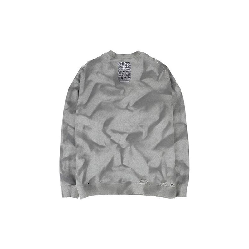 Damage Over Sweat Shirt (GRAY)