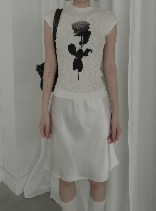 mnem（ムネム）の「Rosent Rose Knit Top（Tops）」