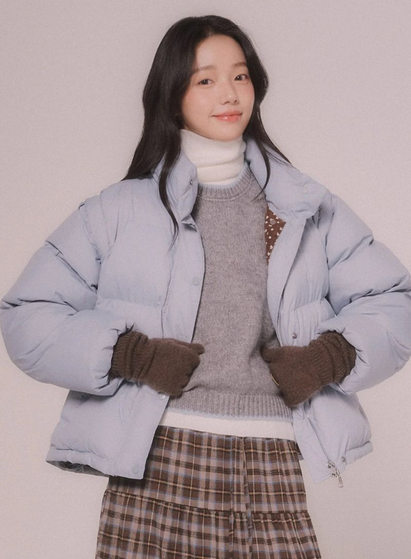 2WAY WELLONG PADDING JUMPER (Light blue)