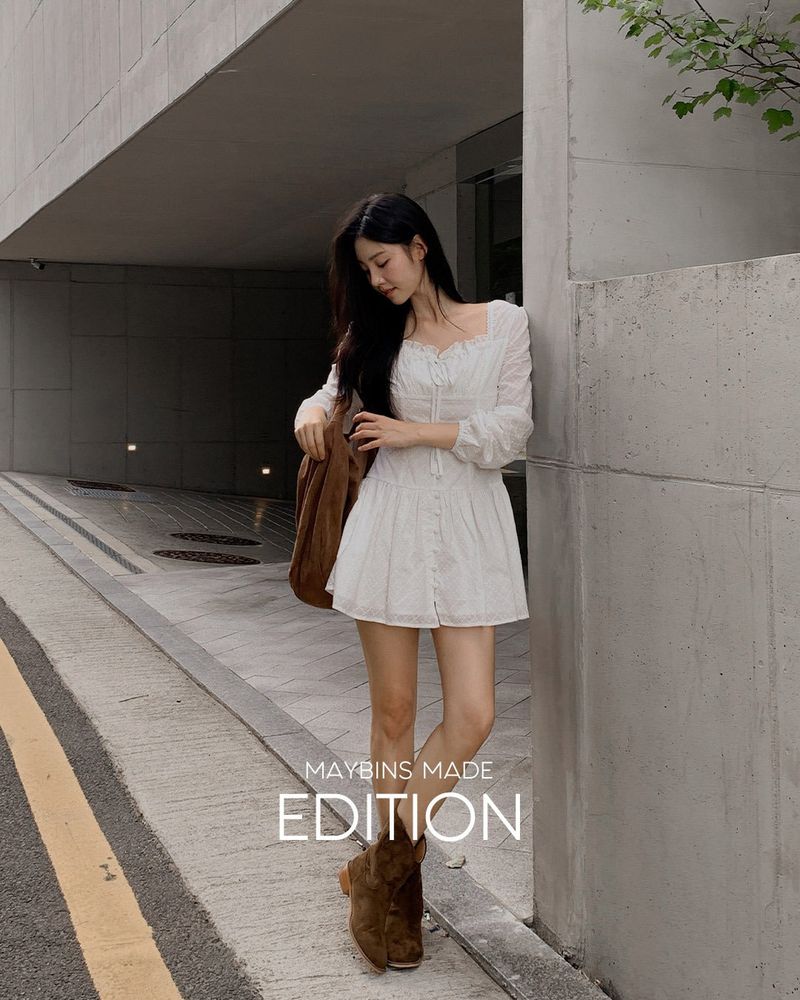 [MADE] Elnne Shirring Mini Dress