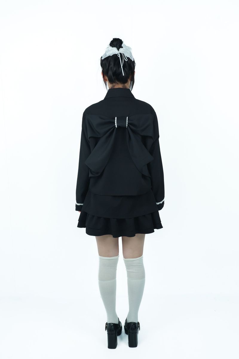 bigribbon jacket(black)