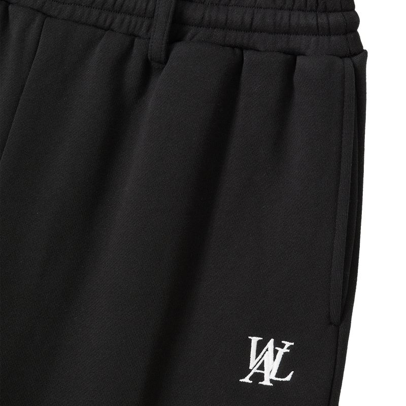 Essential 2-way String Banding Wide Sweat Pants - BLACK