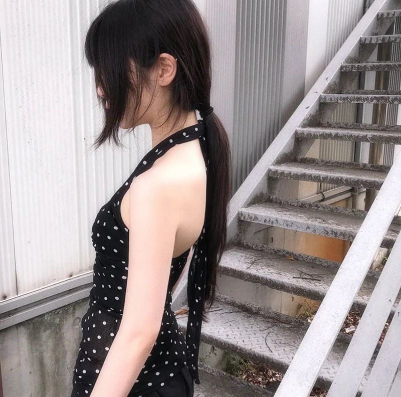 tie dot sleeveless