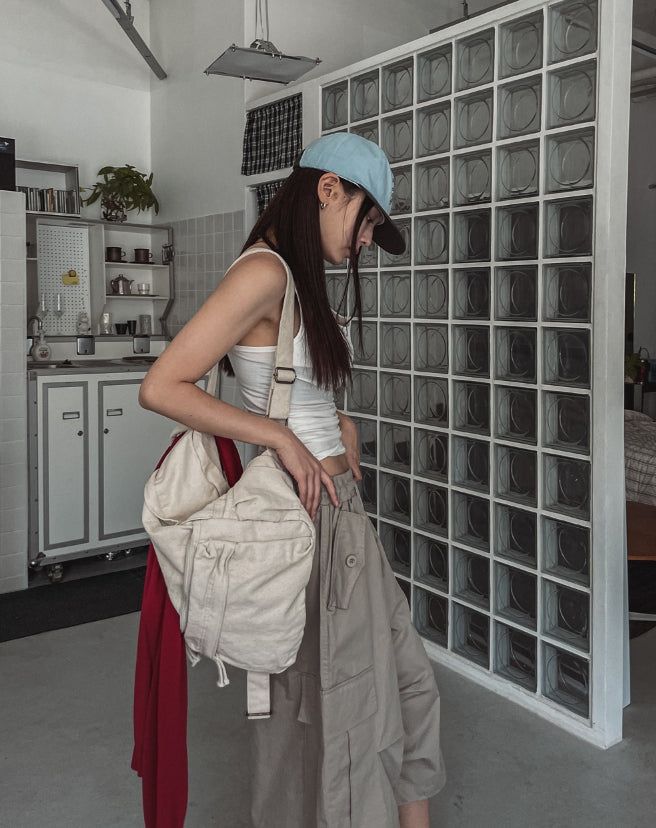 Bulky Pintuck Cargo Bermuda Pants