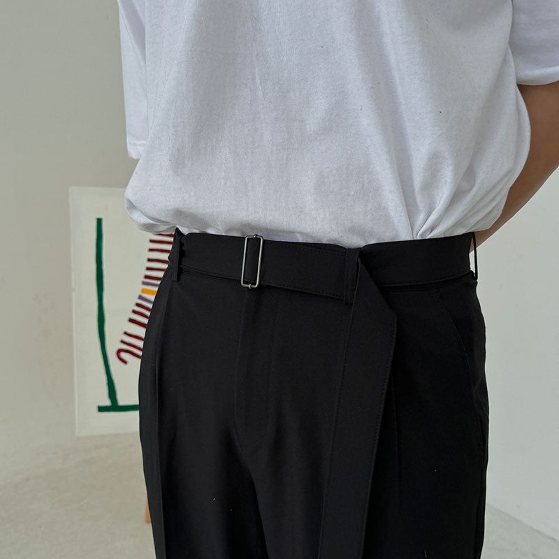 ASCLO Semi Wide Belt Slacks (4color)