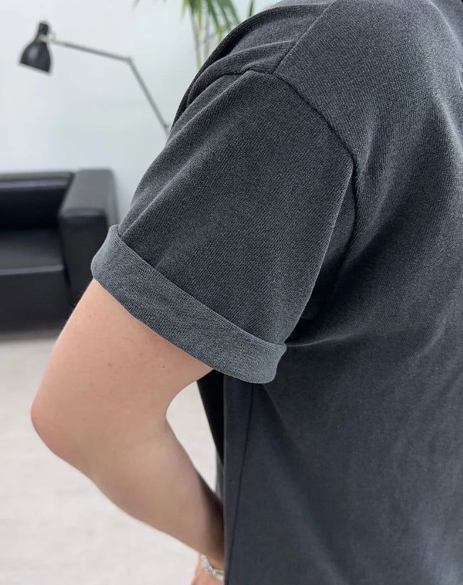 Felder Double Henley Neck Short Sleeve Tee