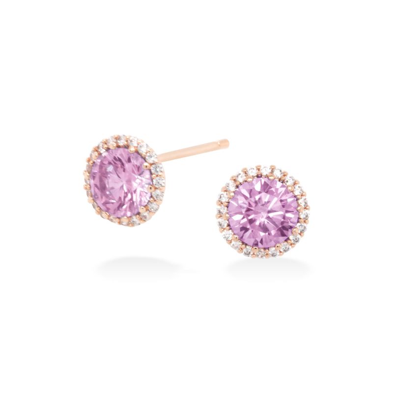 Pink One Cubic Earring (rosegold)