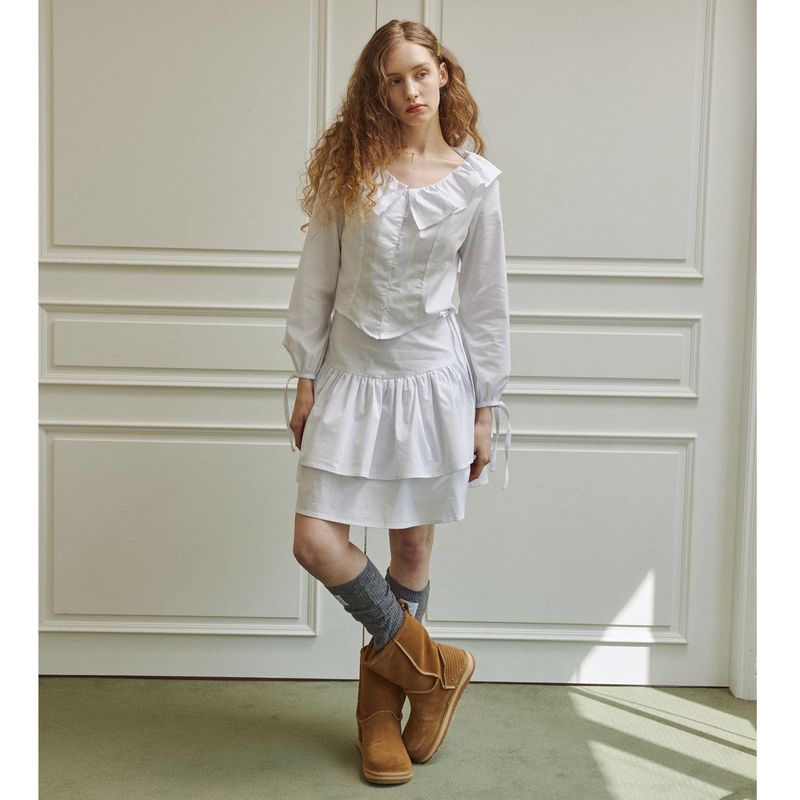 Droplet blouse (white)