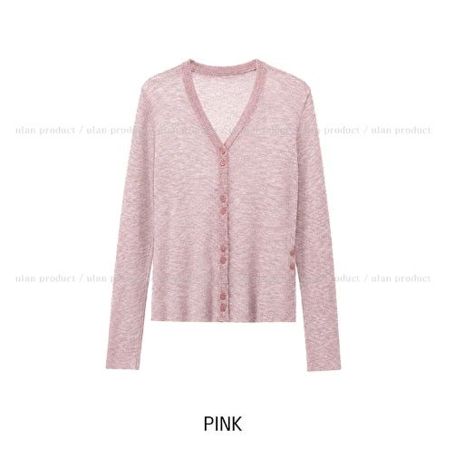 Henne Double Button See-Through Cardigan