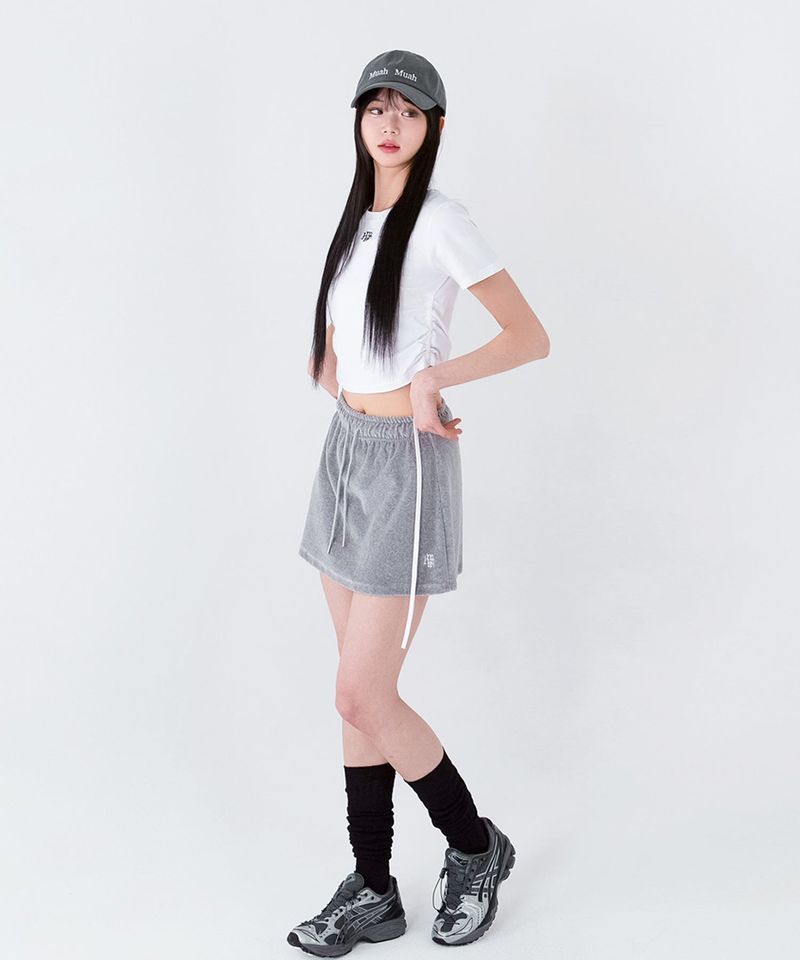 STRING SILKET LOGO HALF T-SHIRT [2color]