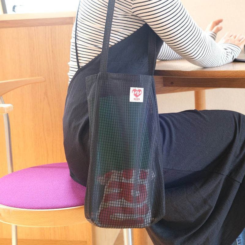 [MINMIN] USEFUL NYLON BAG (LOVE BLACK)