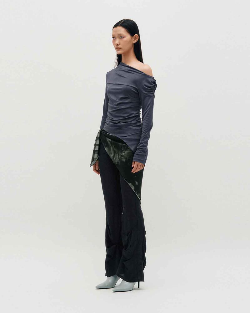Sheer Layering Pants _ BLACK