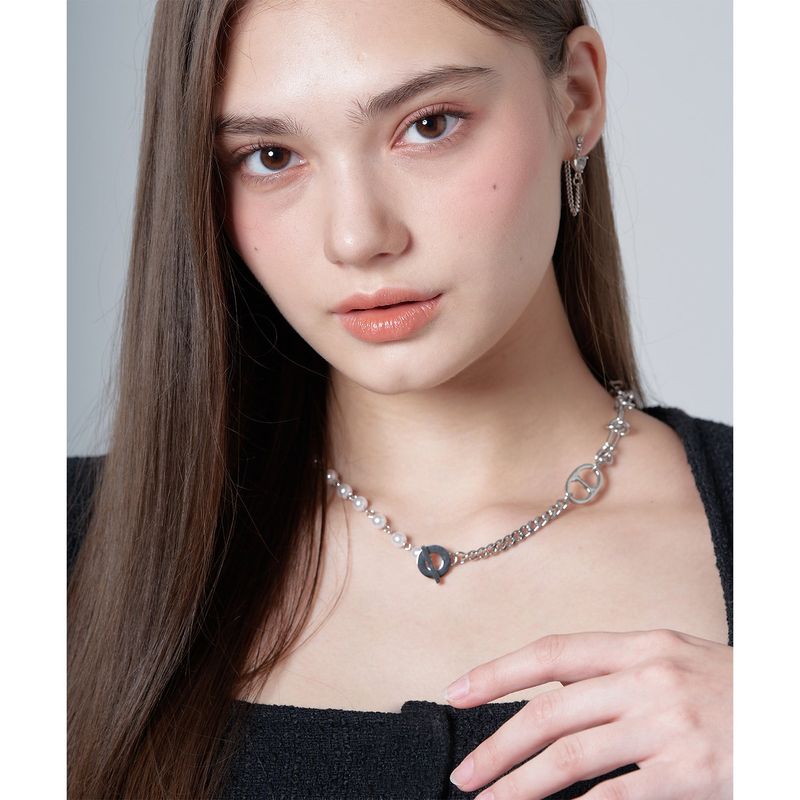 MIX CHAIN CAP NECKLACE
