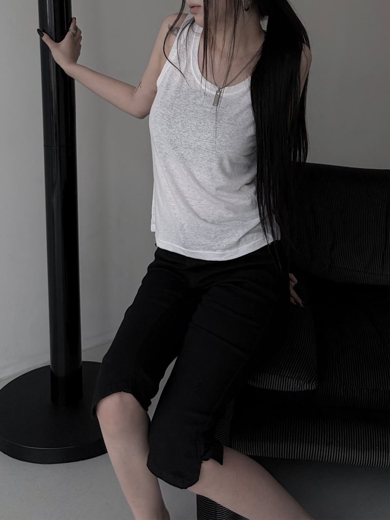 URBAN UNIQUE（アーバンユニーク）の「eco linen sleeveless (2color)（Tops）」
