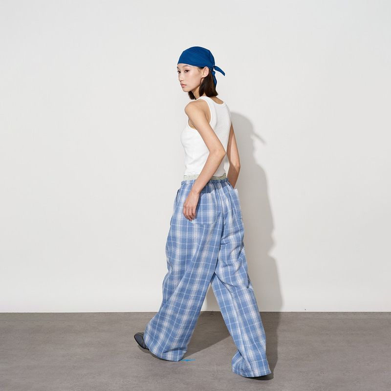 FMACM（エフエムエーシーエム）の「FMACM Contrast Waistband Check Trousers（Pants）」