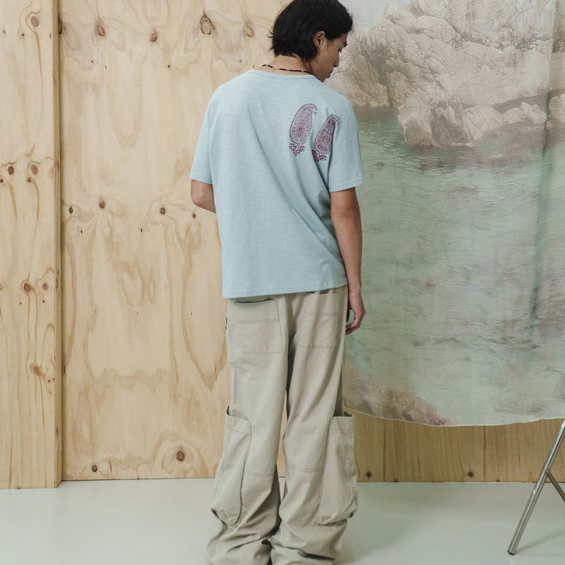 Boteh half T-shirts / Lagoon