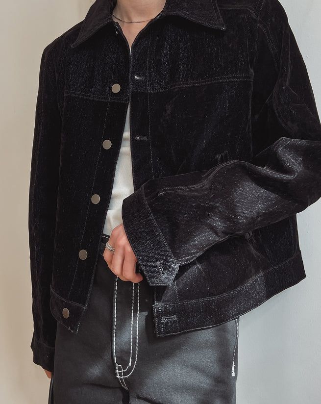 Wiles Velvet Denim Jacket