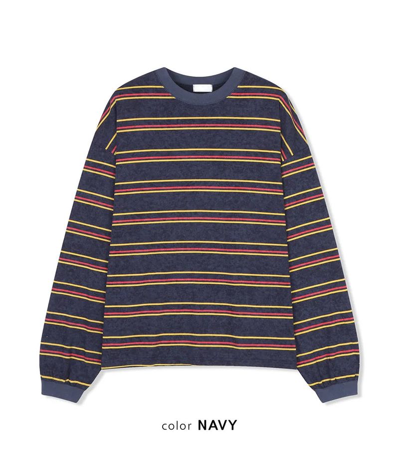 multi stripe boxy T