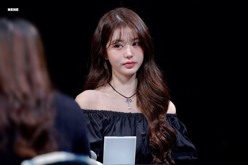 [IVE Wonyoung Necklace] Romantic bow and pearl drop choker - Silver Color