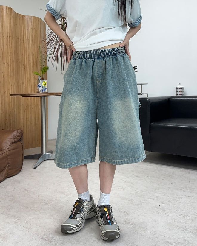SATIIIZ（サティーズ）の「Rube Carpenter Bermuda Denim Pants（Pants）」