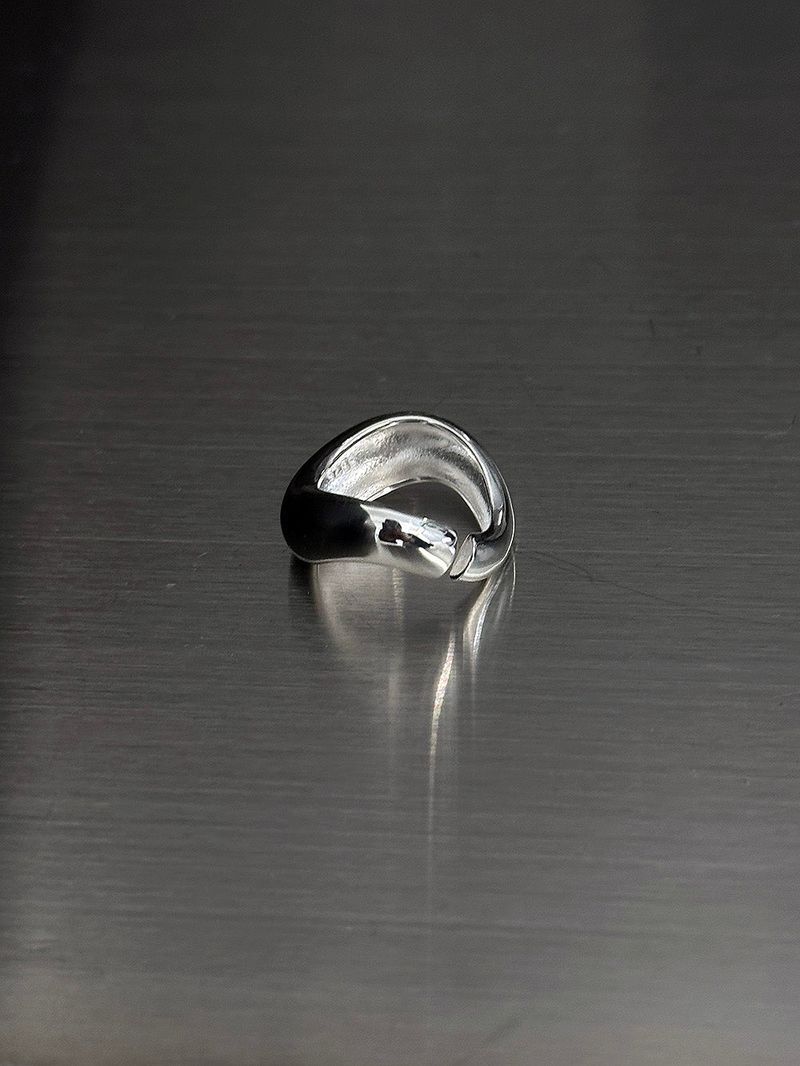 [925silver] Heavy wave ring