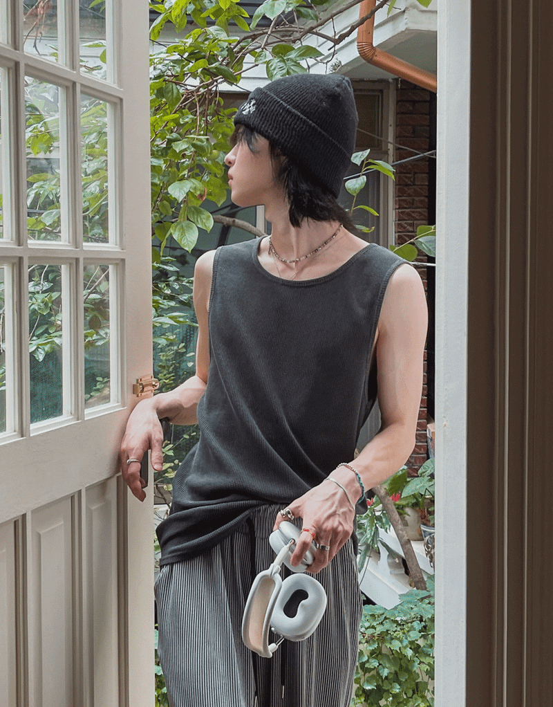 2PLAN(ツープラン)の「Frank pigment waffle tank top(Tops)」