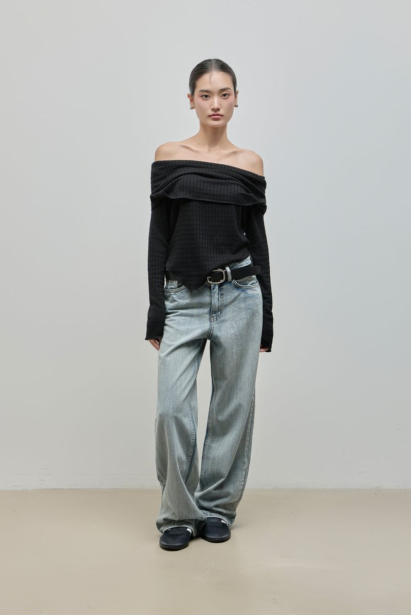 Buckle Denim Pants