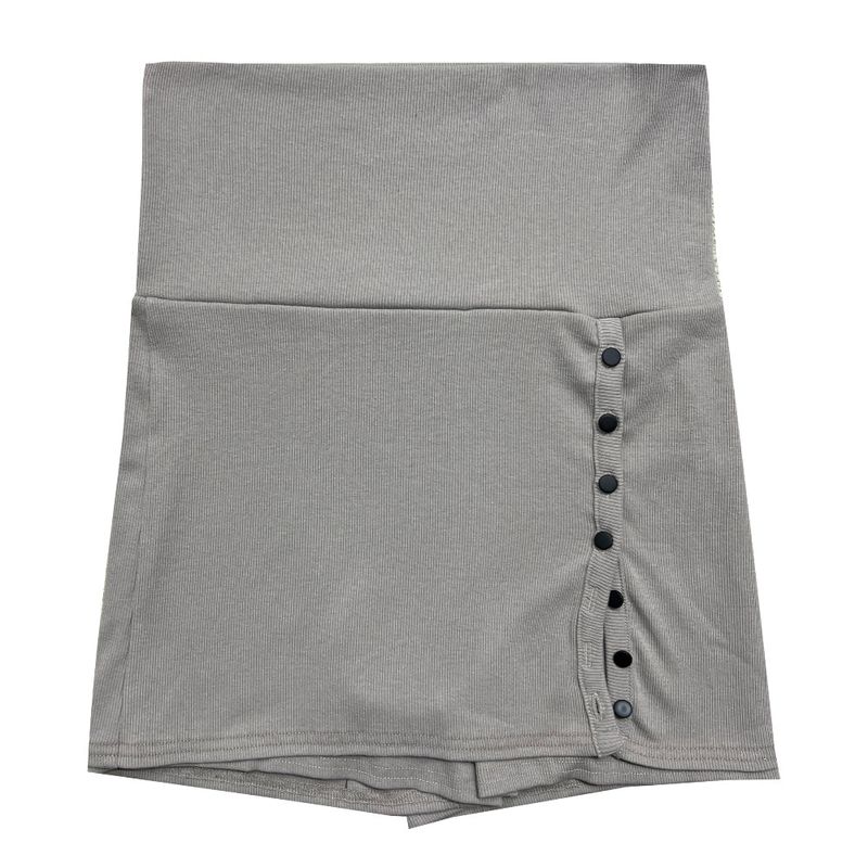 Color Block Button Folding Skirt Pants (3 colors)