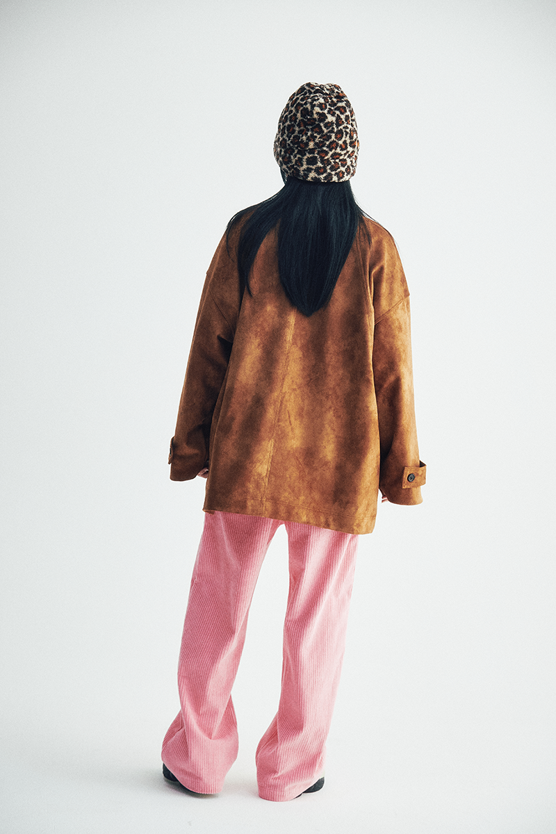 Corduroy Pintuck Band Pants (pink)