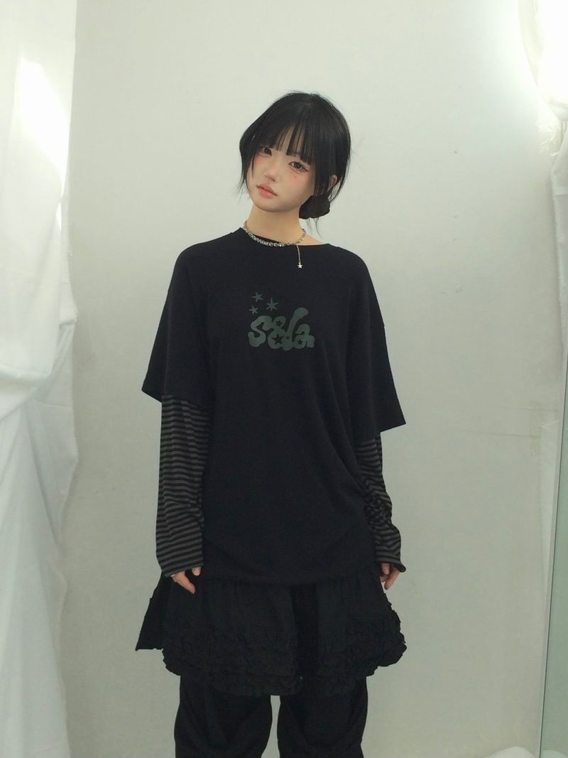 Two-tone fleece striped sleeve