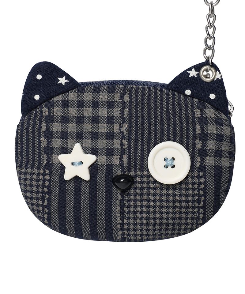 CAT CHECK POUCH KEYRING NAVY(CV2GSUAB60A)