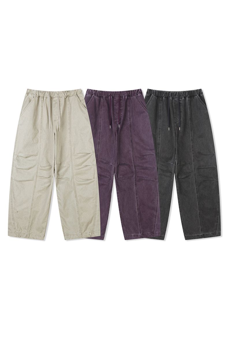 Dyeing washed panel pants