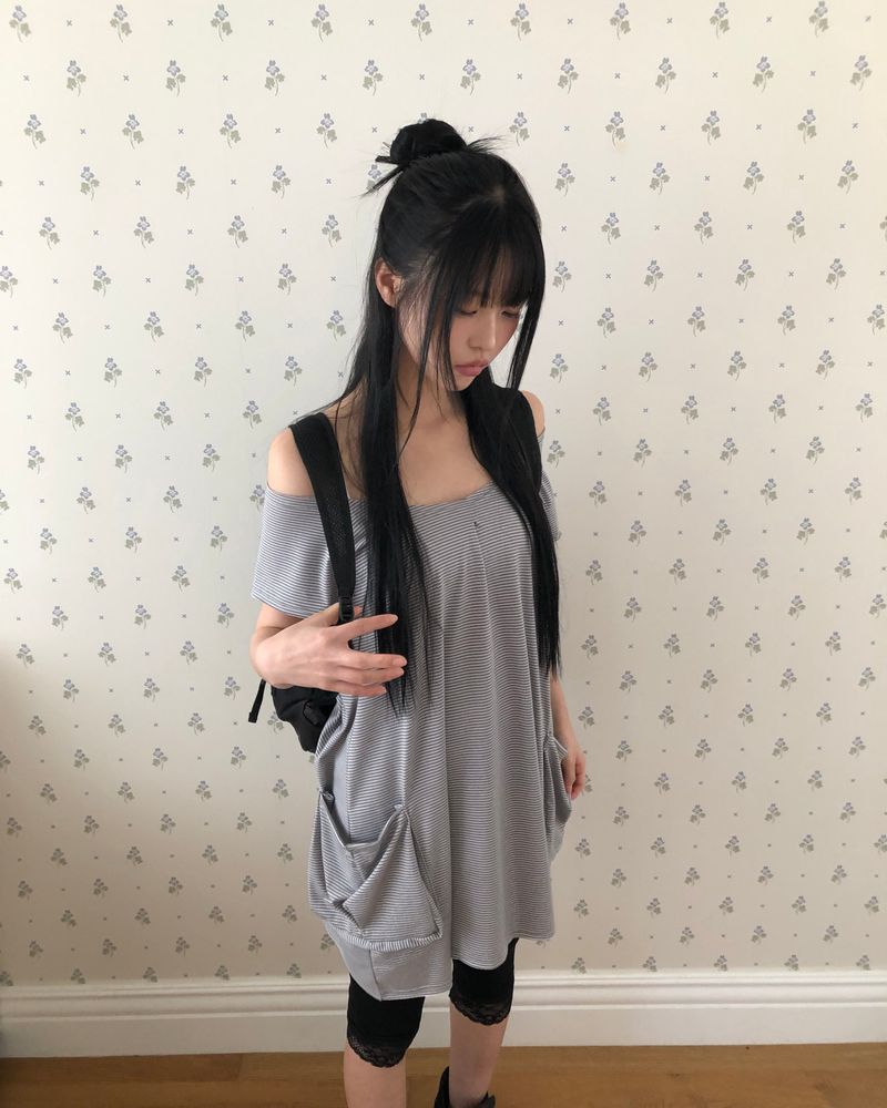 Denic Stripe Short Sleeve Dress