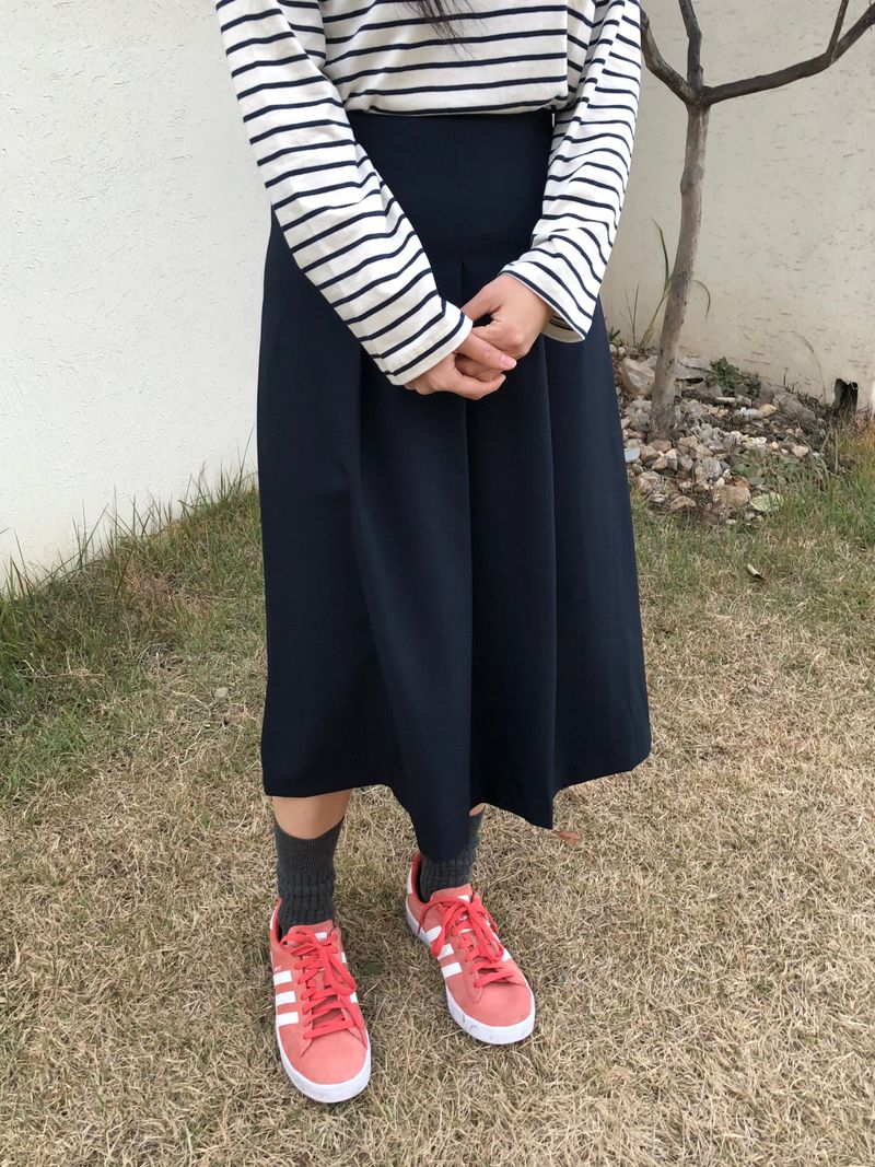Arco iris（アルコイリス）の「Leaf crease long skirt（Skirts）」