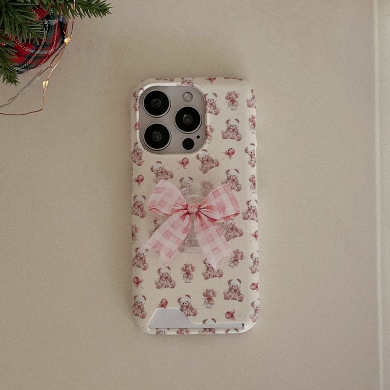 [Mademoment] pink bear acrylic smart tok